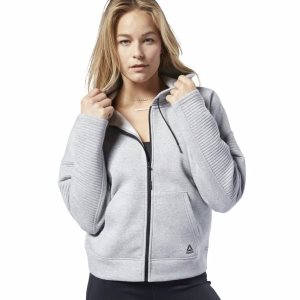 Reebok Workout Ready Hooded Sweatshirt Damen - Grau - DE 128-YRK